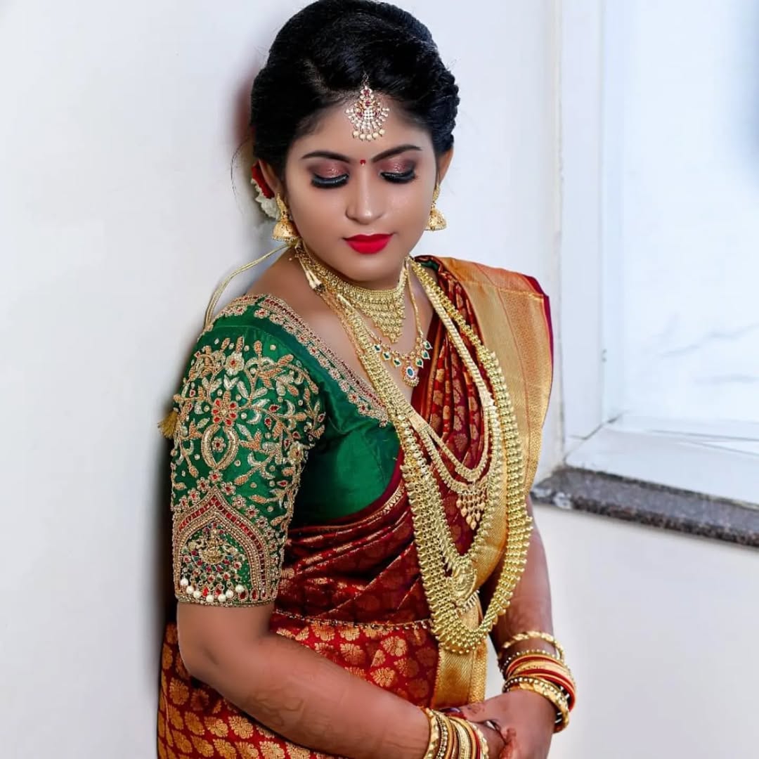 Bride makeup Aura Studio11 family salon Kumbakonam